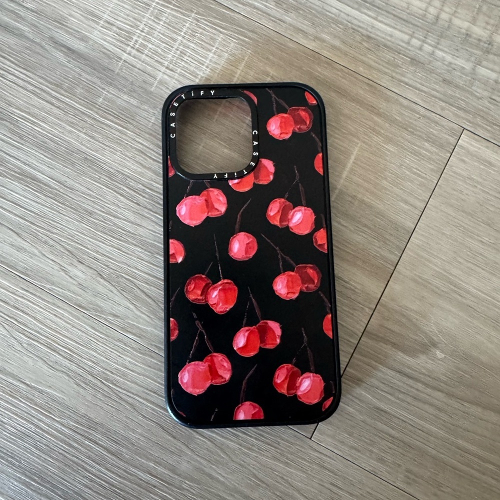iPhone 15 pro MAX Casetify Black Red Cherry Phone Case sexy cute Chic protective